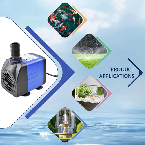 CHANCS Submersible Water Pump 10W 158GPH AC 110V FishTank Pump 4.1ft High Liftfor Aquarium Hydroponics - color: 10w 600l/H