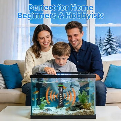 FREESEA Aquarium Heater for Fish Tank: 50W Small Submersible Thermostat with Off-Water Protection & UL Certified Cord for 3-10 Gallon Fish Turtle Tanks Enthusiasts - size: 50W(3-10 Gallon)