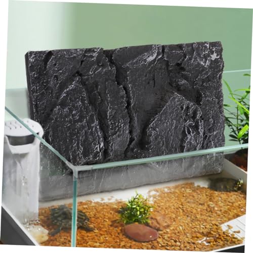 POPETPOP 3D Lizard Background Reptile Tank Decorative Panels Pu Material Aquarium Terrarium Fish Tank Simulated Rock Panel