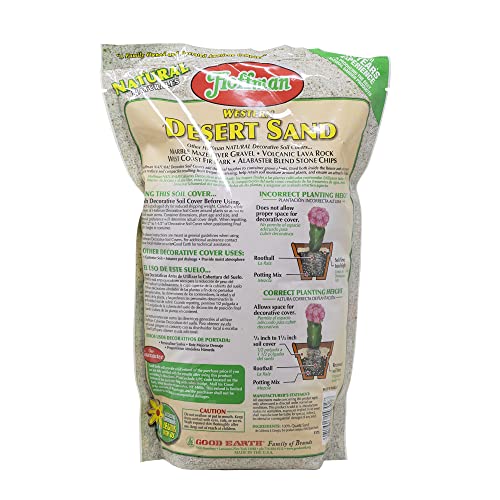 Hoffman Western Desert Sand Decorative Soil Cover for Potted or Bedded Plants, 2 Dry Quarts