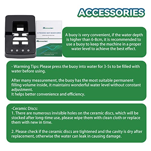 Mxmoonant Mist Maker 10 Head Ultrasonic Pond Fogger 7000ml/H Mist Humidifier with Float 400W Power Supply for Landscape Vegetable Preservation Scenic Magical Atmosphere