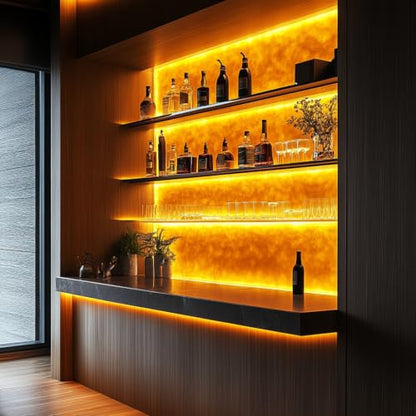 LED Strip Lights 24V COB Gold Yellow Dimmable led Lighting16.4ft (Kit) | Super Bright, Dotless High Density 7.2W/m, 8mm Width Cuttable Flexible, Home DIY Commercial Decoration - color: Gold Yellow (Kit)