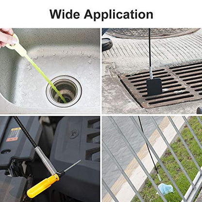 DR.PEN Flexible Grabber Claw Pick Up Reacher Tool (Drain Clog Remove Tool), With 4 Claws Bendable Hose Pickup Reaching Assist Tool for Litter Pick, Home and Kitchen Sink, Drains, Toilet (63 inch) - style: 63inch