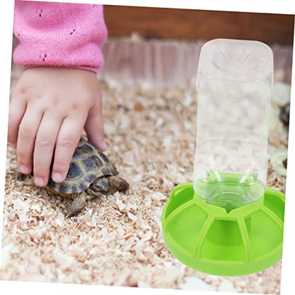 MERRYHAPY 2sets Crawling Pet Food Feeder Tortoise Water Basin Easy Clean Reptile Water Feeders