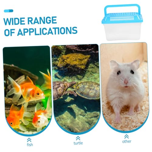 LIOOBO Small Aquarium for Travel Handheld Fish Tank Portable Reptile Carrier Box for Goldfish Turtles and Small Pets Lightweight and Versatile Pet Transport