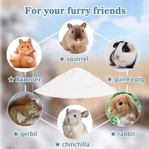 Sukh 14 OZ Hamster Sand Bath - Whit Fine Sand Hamster Bedding Reptile Silica Sand Gerbil Hideout for Hamster Squirrel Guinea Pig Rabbit Chinchillas Gerbil Syrian Mice Small Animals Small Pets - size: 14 OZ
