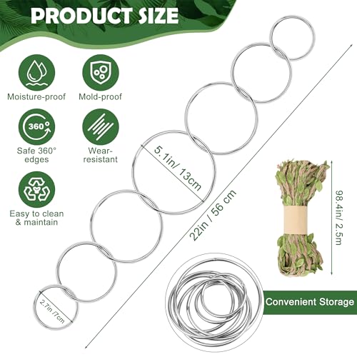 Snake Enrichment Rings for Ball Python, Climbing Toys for Corn Snake Enrichment Toys Snakes Climbing Accessories for Terrarium, Bearded Dragon, Chameleon, Iguana, Gecko, Parrot(Symmetry)