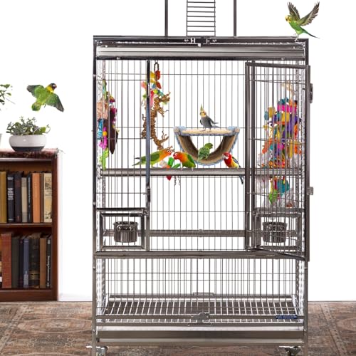BWOGUE Winter Warm Bird Nest Bed Hanging Hammock Snuggle Hut Parrot House Tent Toy Bird Cage Perch for Parakeet Budgies Cockatiels Lovebird Cockatoo Finch Hamster Chinchilla Guinea Pig - color: Blue, size: Medium (9"x7.2")
