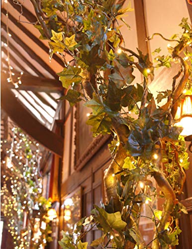 78Ft 12pcs Silk Artificial Ivy Vine Hanging Leaves Plant Greenery Decor Party Home Garden Wedding Wall Decor (Green)
