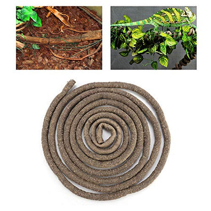 Artificial Reptile Climbing Branch Flexible Jungle 9.84ft Rattan Vine Habitat Decor Suitable for Reptiles (S)