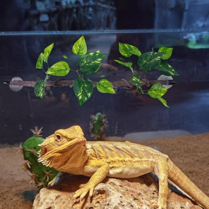 Artificial Reptile Plants with Realistic Texture 2pcs Flexible Climbing Vines and Complex Climbing Structures for Terrarium and Reptile Tank Decoration