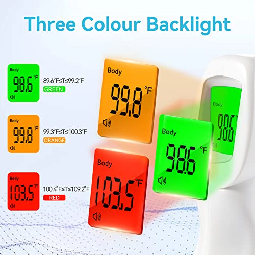 Berrcom Digital Non Contact Infrared Forehead Thermometer Contactless Thermometer 3 in 1 for Kids Infant Adult Fever Check Thermometer Temperature Gun for Baby - color: White
