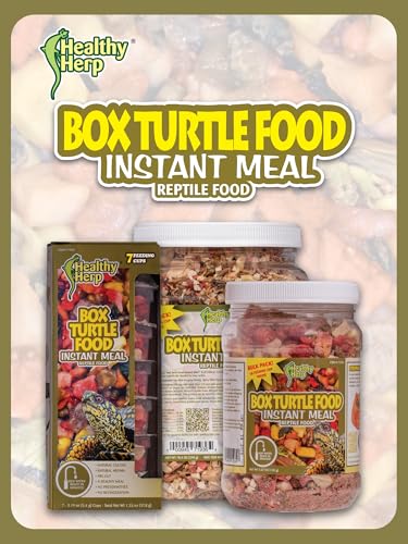 Healthy Herp Box Turtle Food Instant Meal for Reptiles - Nutritious Turtle Food, Tortoise Habitat Accessories, Tortoise Food - Made in USA, Quick Prep - 10.5 oz (310g) - size: 10.5 Ounce (Pack of 1), style: Jar