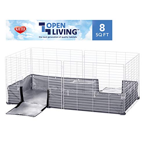 Kaytee Open Living Pet Rabbit or Guinea Pig Habitat, 48" x 24" - size: 48.0"L x 24.0"W x 19.0"H