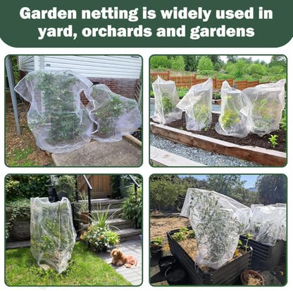 4 Pack Garden Neting Plant Insect Bird Barrier Mesh with Drawstring 3.5Ftx2.3Ft Mesh Plant Covers Freeze Protection Tomato Barrier Bag for Garden Flower Blueberry Vegetables Fruits Bird Eating - size: 3.5Ft x 2.3Ft