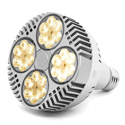 CANAGROW LED Grow Light, 35W Full Spectrum Grow Light Bulb Plant Light for Indoor Plants, Growing Lamps for Hydroponics Greenhouse Succulent Houseplants Vegetable