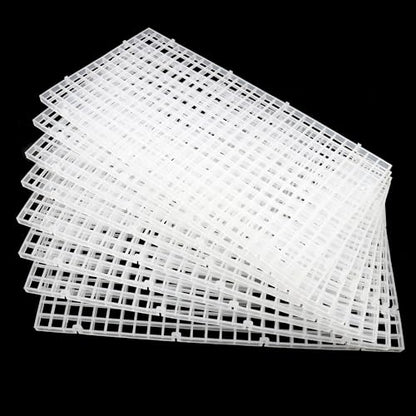 Aquarium Fish Tank Bottom Isolation 8 Pcs, Plastic Egg Crate Grid Divider Tray Egg (S 8pcs) - size: S 8pcs