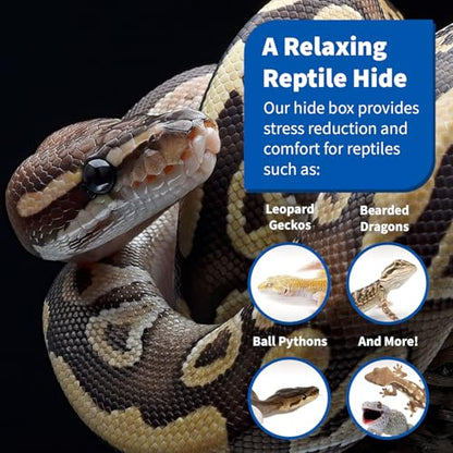 Pangea Reptile Hide Box (C- Medium), Black - size: C- Medium
