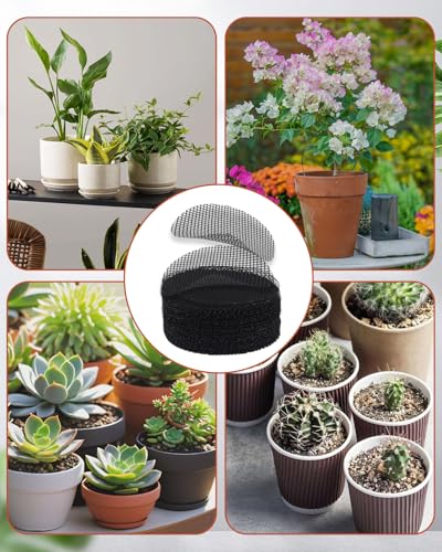 50PCS Flower Pot Hole Mesh Pad, 4 inch Rounds Drainage Hole, Plant Pot Drainage Mat, Plant Potting Mat to Prevent Soil Loss, Gardening Gifts for Friend - size: 50 PCS 4 Inch Round