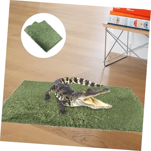 Totority 2pcs Reptile Habitat Cushion Moss Carpet Mat Simulation Substrate Liner Washable Reusable for Lizard Tortoise Frog Terrarium Bedding