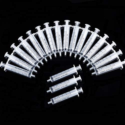20 Packs Plastic Syringe with Measurement, Suitable for Measuring, Watering, Refilling - size: 10 ml
