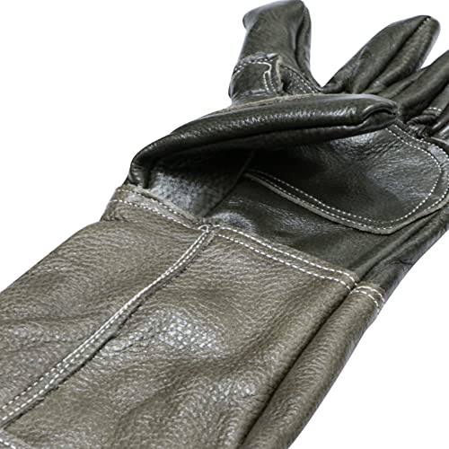 Animal Handling Gloves Bite Proof Reinforced Leather for Dog Training Cat Scratch Falcon Reptile Grabbing Snake - color: Brown-1