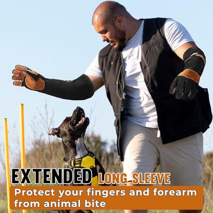Animal Handing Gloves- Bite Proof, Puncture & Scratch Resistant for Safe Handling, Garden Gloves - color: Black-coffee, size: 24-inches