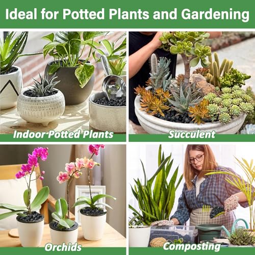 Legigo 4QT All Natural Horticultural Charcoal- Activated Hardwood Plant Charcoal for Soil Amendment, Conditioning Bonsai Soil, Succulent, Terrarium Supplies, Indoor Plant Potting Soil - color: 4 QT