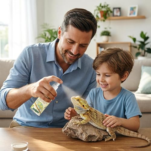 Frog Humidify Mister - Animal Misting Spray, 50ml Bearded Dragon Moisturizing Spray for Hydration, Fine Atomizer with Hand-Held Design, Reptile Care Tool for Habitat Moisture