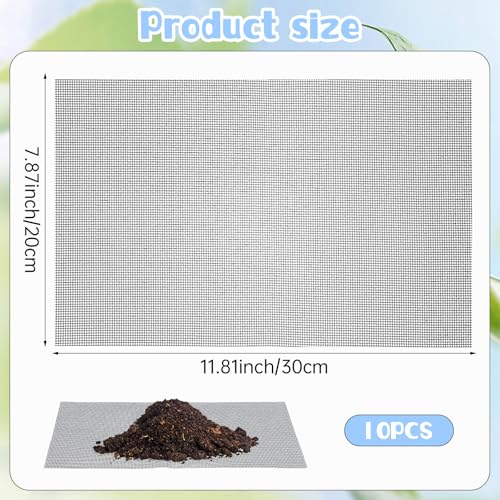 10PCS Flower Pot Hole Mesh Pad Drainage Screen Succulent Bonsai Mesh | Potting Mat Bonsai Mesh, Pots Substrate Barrier Plants Screen Mesh, Plant Pots Drainage Meshes, Preventing Soil Leakage