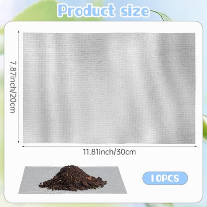 10PCS Flower Pot Hole Mesh Pad Drainage Screen Succulent Bonsai Mesh | Potting Mat Bonsai Mesh, Pots Substrate Barrier Plants Screen Mesh, Plant Pots Drainage Meshes, Preventing Soil Leakage