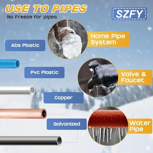 3FT~200FT Heat Tape for Water Pipes, -40°F Deicing Cable,Pipe Heat Cables for Roof,Gutter，Farm，Freeze Protetion Heating Wires, Heated Water Hose,Plumbing Fixtures,120V 5W/FT (80FT) - size: 80FT