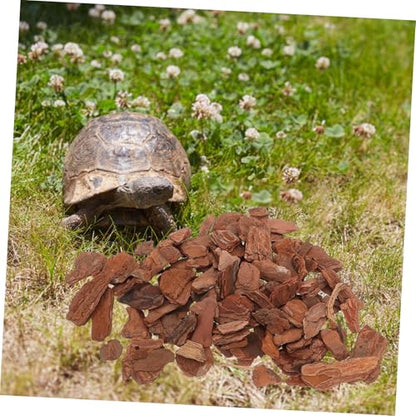 Abaodam 1bag Reptile Tank Bark Chips Adornment Natural Tree Bark Chips Reptile Bedding Decor Tank Decor Chameleon Substrate
