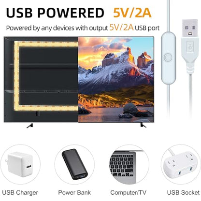 USB COB LED Strip Lights, 4000K Neutral White, 5V 3.28ft 320 LEDs, Flexible Light Strip with Button Control, USB Powered for TV Backlight, Bedroom, Kitchen, Under Cabinet, DIY Lighting - color: Neutral light (4000K), size: 3.28FT