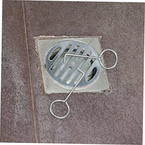 10pcs Floor Drain Handle Hook Drain Lifting Hook Tub Hair Catcher Tub Extractor Strainer Lifting s Tool Remover Stainless Steel Metal