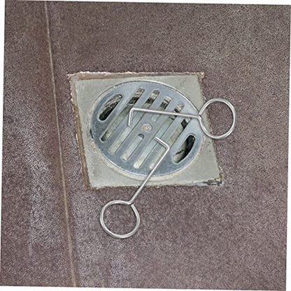 10pcs Floor Drain Handle Hook Drain Lifting Hook Tub Hair Catcher Tub Extractor Strainer Lifting s Tool Remover Stainless Steel Metal