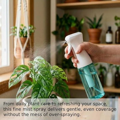 VIGOR PATH Continuous Spray Bottle 200ml/6.7oz Blue – Fine Mist, Leak-Proof, Refillable Hair & Cleaning Sprayer - color: BLUE