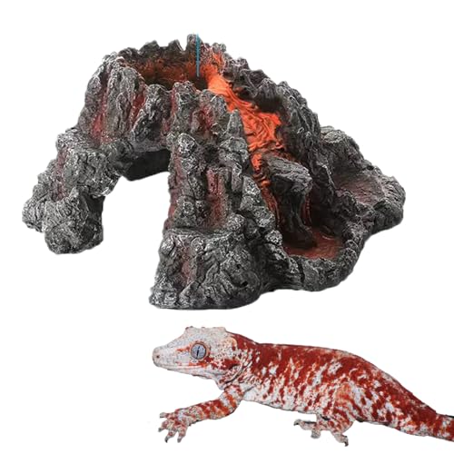 Leopard Gecko Tank Accessories Snake Hide Reptile Hide Terrarium Decor Resin Terrarium Suitable for Snakes/Leopard Guards/Spiders/Crested Geckos