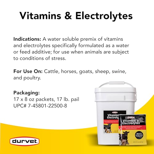 DURVET 136028 Vitamins & Electrolytes, 8 oz - size: One Size