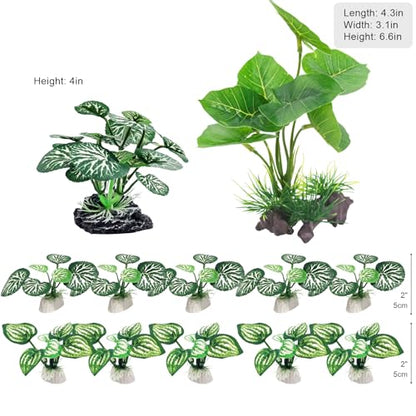 Betta Fish Tank Decor 12 Pack Silk Aquarium Plants for Aquarium Decoration and Pet Hiding