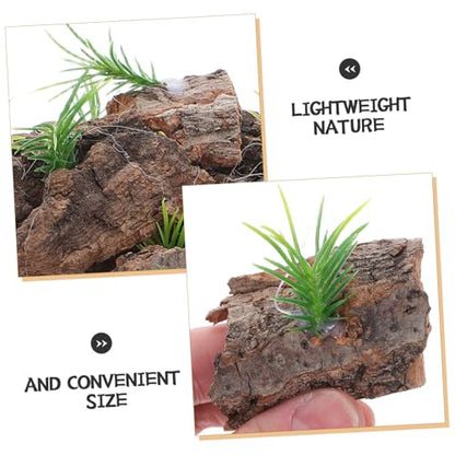 20pcs Natural Cork Bark Decor for Reptile Tank Genuine Terrarium Background Bark for Amphibians and Fish Safe Habitat Accessories