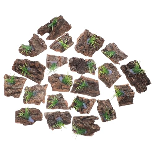 GANAZONO 20pcs Natural Cork Bark Reptile Background for Terrarium Tree Bark Platform and Hideout for Lizards Snakes Turtles Reptile Tank Decor with Climbing and Shelter Features