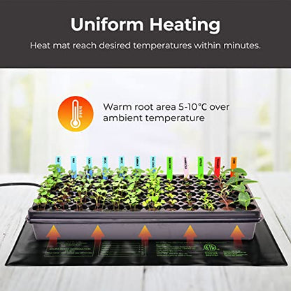 BN-LINK Reptile Thermostat Controller and Heat Mat for for Seed Germination, Reptiles and Brewing Breeding Incubation Greenhouse