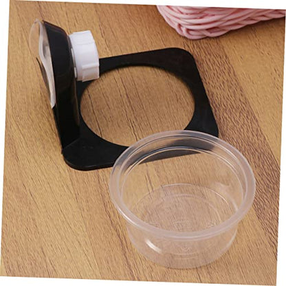 2pcs Black Reptile Feeding Bowl and Water Dish with Suction Cups Durable Pet Bowls for Tortoise Lizard and Other Reptiles Easy to Clean Space-Saving Design - size: Size 5