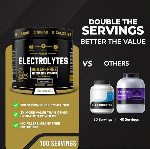 MMA Nutrition HRDWRK - 100 Servings Keto Electrolytes Powder Hydration Sugar Free - Electrolyte Powder to Boost Endurance & Reduce Fatigue with Electrolytes Supplement - Maximum Hydration Powder - style: Unflavored