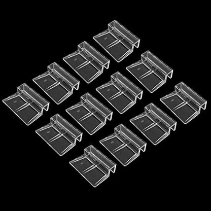 12 Pack Aquarium Lid Clips DIY Aquarium Lid Holder Clear Acrylic Fish Tank Support 8MM Aquarium Glass Holder(8MM) - size: 8MM