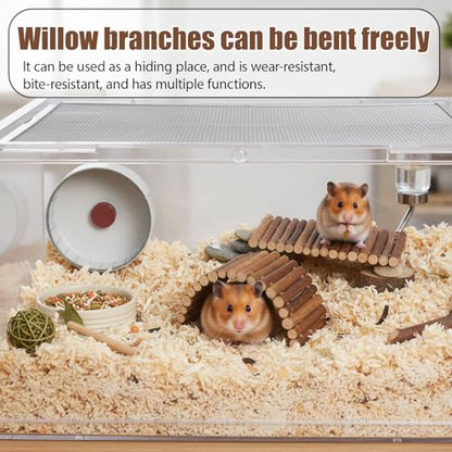 3PC Reptile Hammock, Bearded Dragon Hammock, Climbing Set with Wooden Ladder, Ideal for Reptile Habitat Enrichment, Includes Triangle and Square Pads for Lizards, Geckos, Tortoises