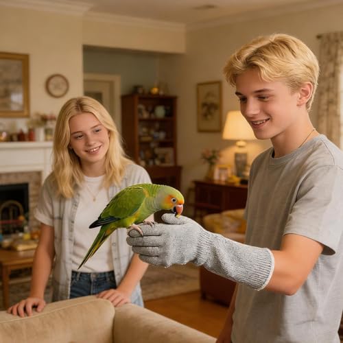 Animal Handling Gloves – Bite Proof Scratch Resistant Safety Gear, Reinforced Protective Design, Comfortable Long Wear Fit | - color: 45cm