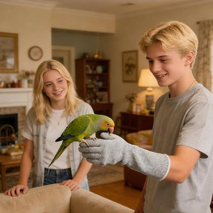 Animal Handling Gloves – Bite Proof Scratch Resistant Safety Gear, Reinforced Protective Design, Comfortable Long Wear Fit | - color: 45cm
