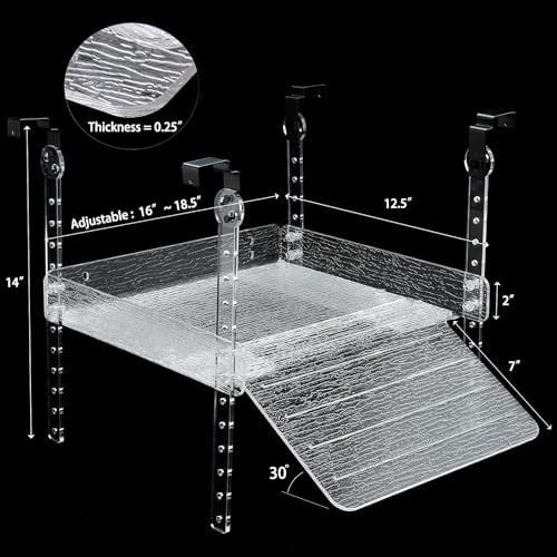 Hanging Turtle Basking Platform for Aquatic 40 Breeder 75 Gallon, Aquatic Reptile Ramp Dock, Terrace, Tank Accessories - size: Extra Large
